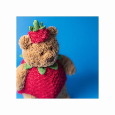 Jellycat Bartholomew Strawberry Bear UK | 08413NGKO
